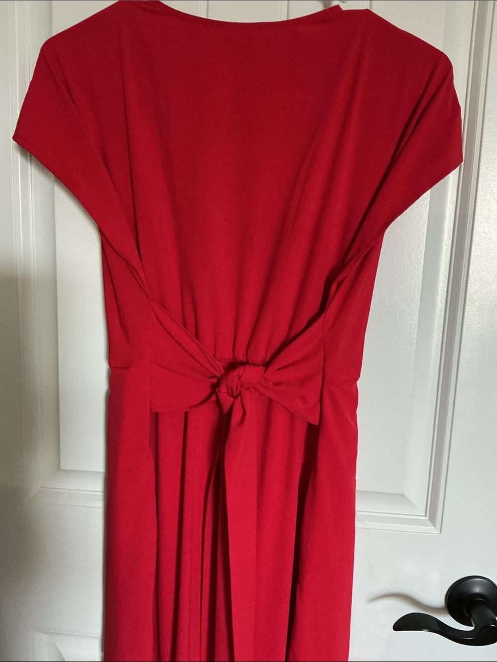 HALARA Red V-Neck Maxi Wrap Dress Size Medium - Picture 4 of 5